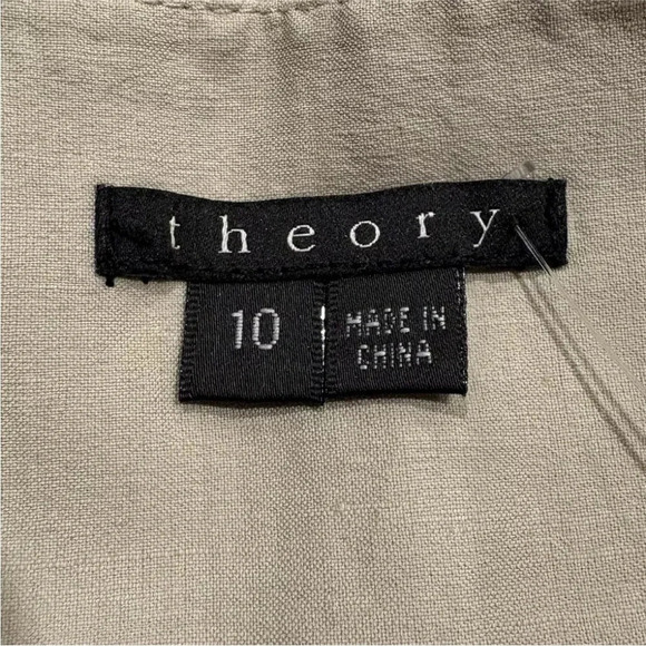 Theory Tan Linen‎ Blend A-Line Skirt Women’s Size 10 (996) - Picture 3 of 5
